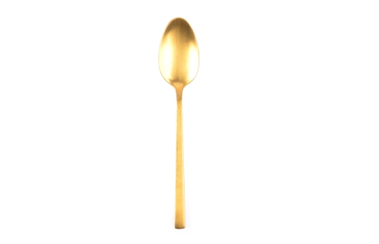 Modern Brushed Gold Soup Spoon