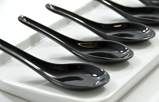 Chinese Spoon for Soup Black