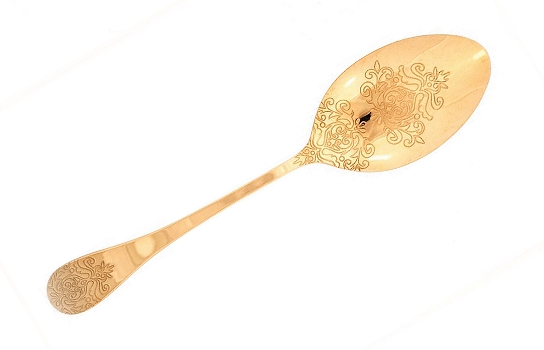 Pompadour Gold Serving Spoon