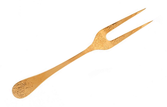 Pompadour Gold Carving Fork