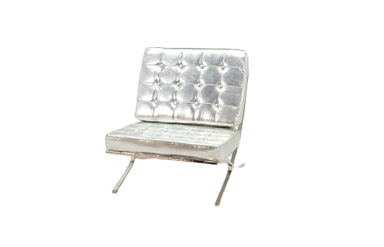 Barcelona Chair Silver (Single)