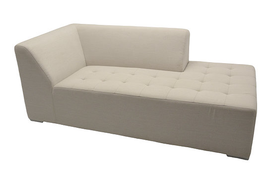 Sofa Eden Ivory Linen Lounge Left Side