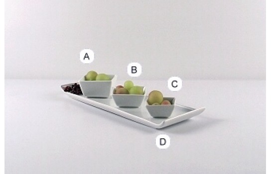 Rectangle Sushi Plate White 15.5" x 5" MK