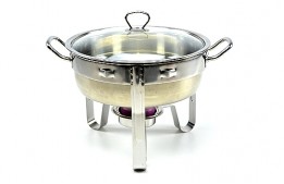 Chafer 5 Qt Connaisseur S/S with Glass Top