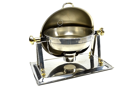 Chafer S/S Gold Deluxe Dome