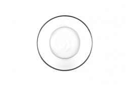 Modern Glass Silver Rim Salad Plate 8.5"