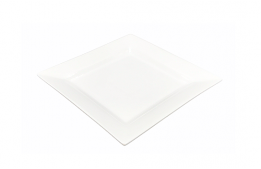 Salad Plate Square White Forum 7"