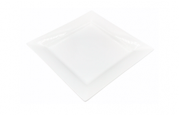 Salad Plate Square White Forum 8.25"