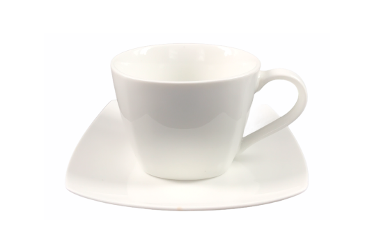 Square Arc White Coffee Cup