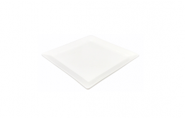 Bread Plate Square White Kimo 5"