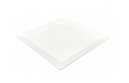 Entree Plate Square White Kimo 7"