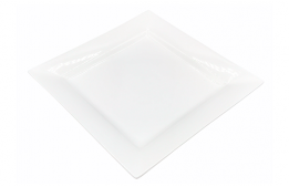 Dinner Plate Square White Forum 10"