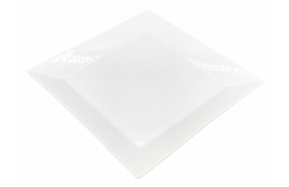 Dinner Plate Square White Forum 10.5"