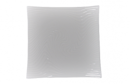 Swirl Plate Square Arc White 10" x 10"