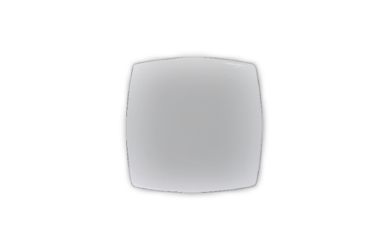 Salad Plate Square Arc White 7"