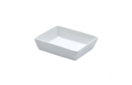 Plate Rectangle White 4" x 3.5"  