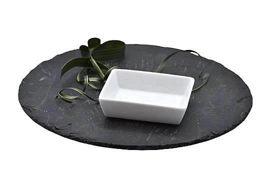 Plate Rectangle White 4" x 3.5"  
