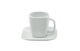 Square White Coffee Cup Tall
