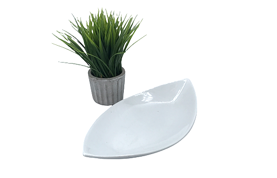 Tear Drop Dip White 12" x 6"