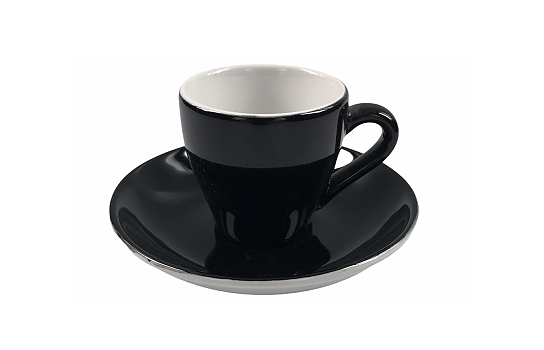 Expresso Black and White Saucer