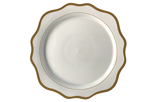 Service Plate Royal Flower Gold 13"