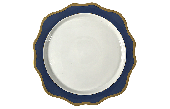 Service Plate Royal Flower Perry Gold Rim 13"