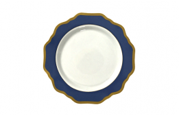 Royal Flower Perry Dinner Plate Gold Rim 10.5"