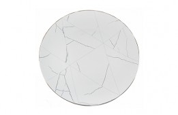 Marble Gold Rim Diner Plate 10.5"