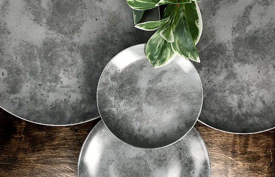 Modern Concrete Salad Plate 8.5"