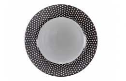 White Dots Dinner Plate 10.5"