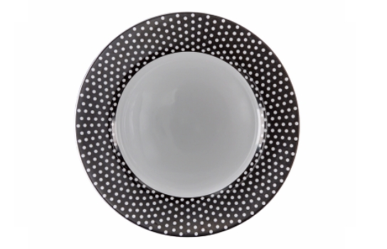 White Dots Dinner Plate 10.5"