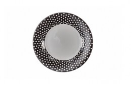 White Dots Salad Plate 7.75"