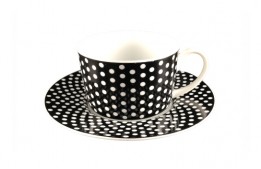 Coffee Cup White Dots