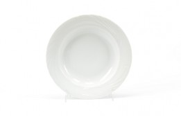 Wave White Soup Plate
