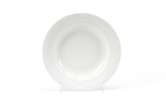 Wave White Soup Plate