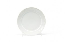 Wave White Salad Plate 8"
