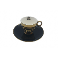 Espresso Large Brocade Cup Gold