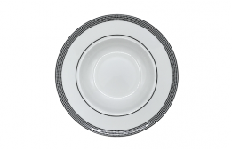 Soup Plate Pearl Black 9"