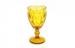 Water Goblet Amber Diamond 12 Oz. 