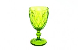 Water Goblet Green Diamond 12 Oz.