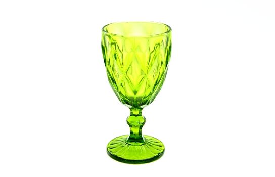 Water Goblet Green Diamond 12 Oz.    
