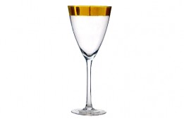 Crystal Lyric Gold Rim Goblet 10 Oz.