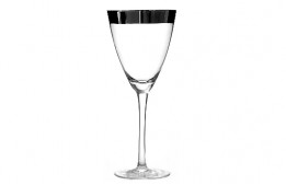 Crystal Lyric Silver Rim Goblet 10 Oz.