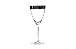 Crystal Lyric Silver Rim Goblet 8 Oz.