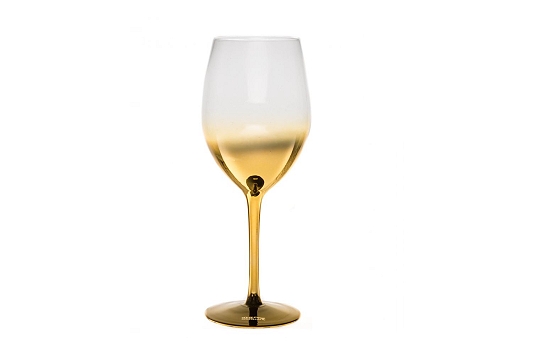 White Wine Gold Celeste Glass 18 Oz 