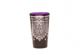 Morocco Tea Glass in Purple and Silver 4 Oz.