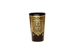 Morocco Tea Glass Black and Gold 4 Oz.