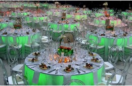 Illuminated Round Table 72"