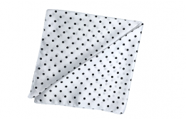 Napkin Satin White Black Dots