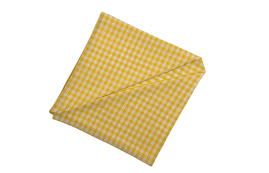 Napkin Yellow & White Check